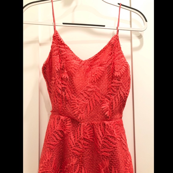 LOVERS + FRIENDS Songbird Romper in Coral • XS - Picture 5 of 7